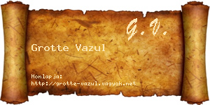 Grotte Vazul névjegykártya